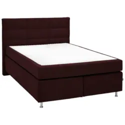 Boxspringbett 140/200 cm in Bordeaux