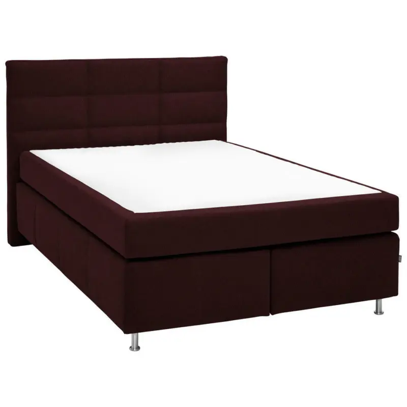 Boxspringbett 140/200 cm in Bordeaux