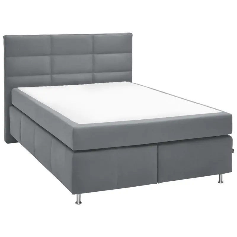 Boxspringbett 140/200 cm in Hellgrau