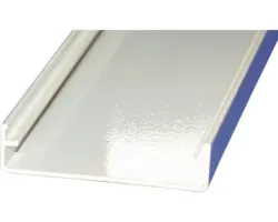 Gutta Alu-Zierklemmdeckel für 16 mm Doppelstegplatten weiss 3500 x 63 mm