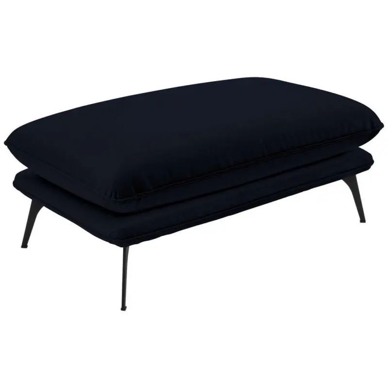 Hocker in Textil Dunkelblau