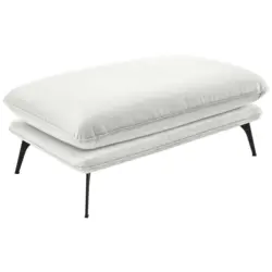 Hocker in Textil Hellgrau