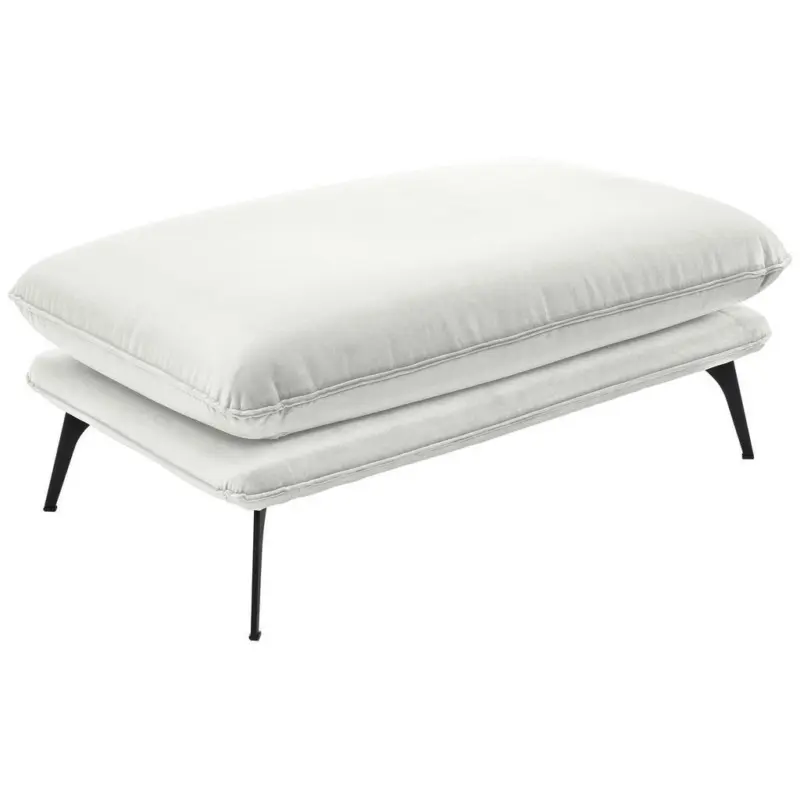 Hocker in Textil Hellgrau