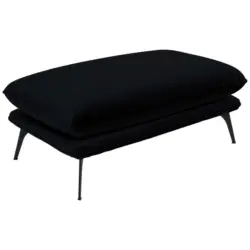 Hocker in Textil Schwarz