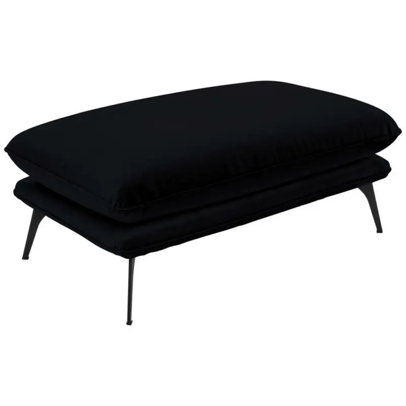Hocker in Textil Schwarz