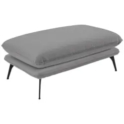 Hocker in Textil Grau