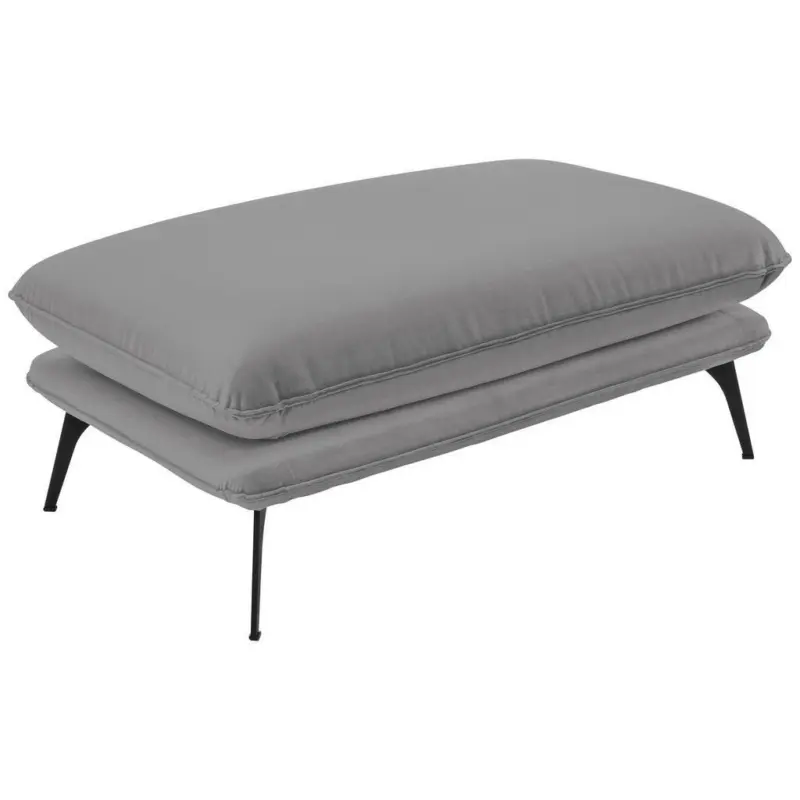 Hocker in Textil Grau