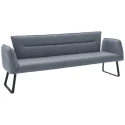 Sitzbank 222/90/67 cm in Schwarz, Blaugrau