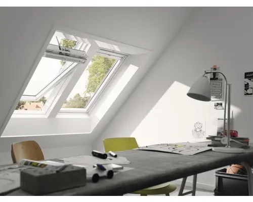 VELUX Schwingfenster INTEGRA GGU FK06 007030 THERMO Solarfenster 66x118 cm inkl. Motor,Regensensor und Funk-Wandschalter