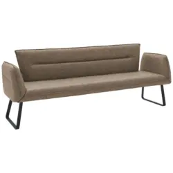 Sitzbank 208/90/67 cm in Schwarz, Schlammfarben