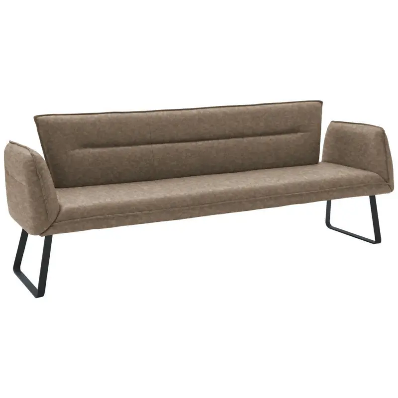 Sitzbank 208/90/67 cm in Schwarz, Schlammfarben