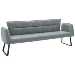 Sitzbank 208/90/67 cm in Schwarz, Petrol