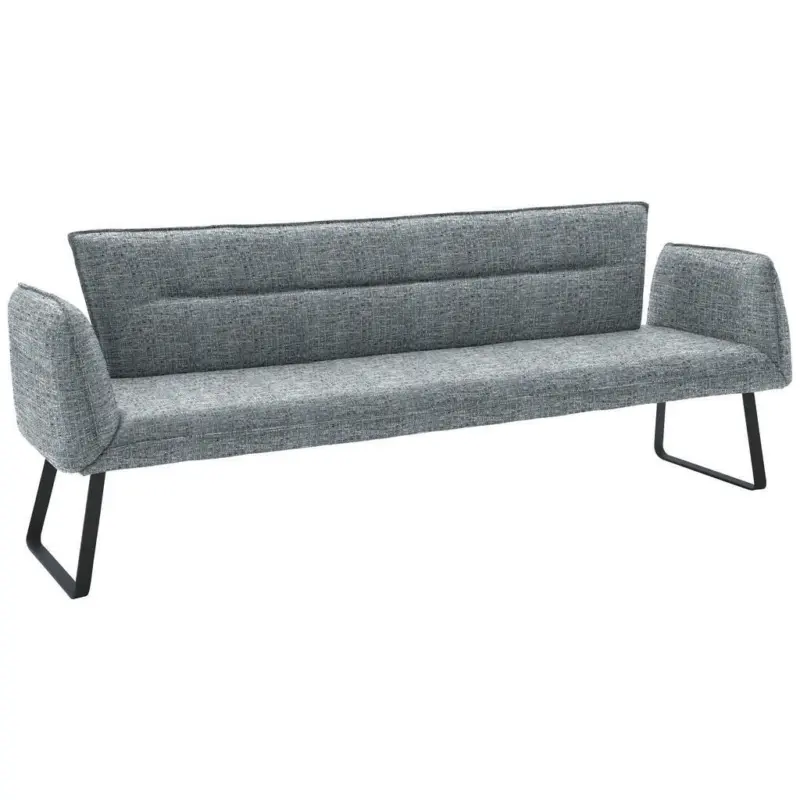 Sitzbank 208/90/67 cm in Schwarz, Petrol
