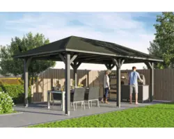 Pavillon SKAN HOLZ Orleans 374 x 656 cm schiefergrau