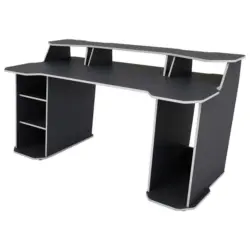 Gaming Tisch 180/85/76 cm in Anthrazit, Weiß