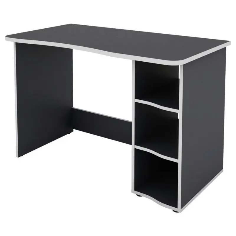 Schreibtisch 110/60/76 cm in Anthrazit, Wei&szlig;