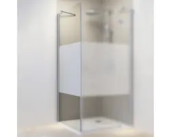 Duschseitenwand Schulte Masterclass 900x2000 mm Anschlag links Dekorglas Dezent chromoptik