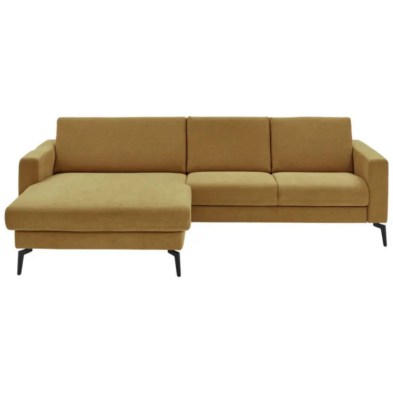 Ecksofa in Mikrofaser Currygelb