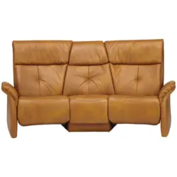 Trapezsofa in Echtleder Gelb