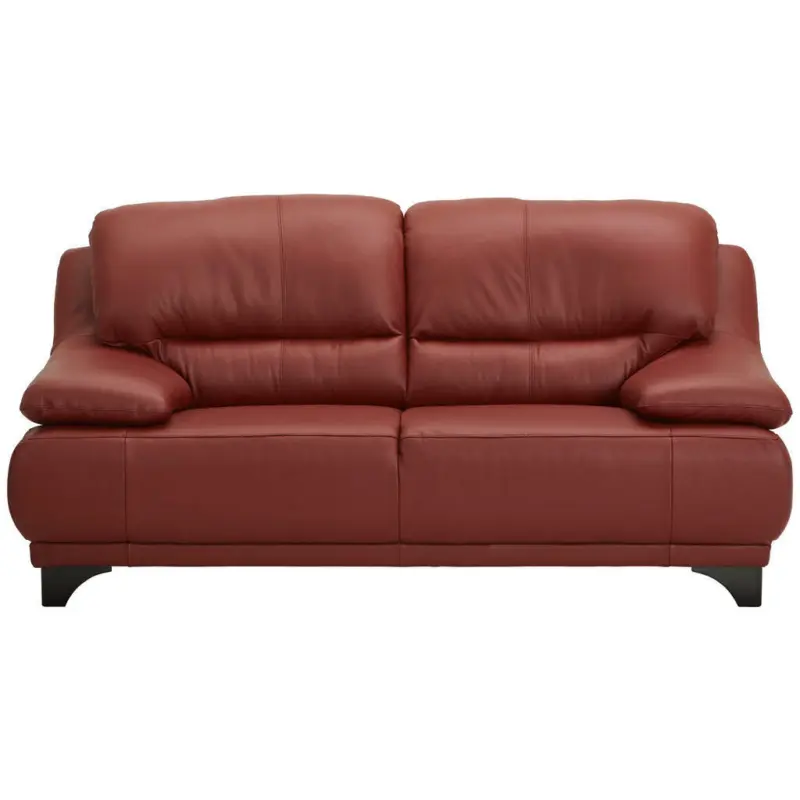 Zweisitzer-Sofa in Echtleder Rot