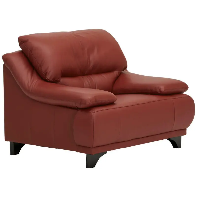 Sessel in Echtleder Rot