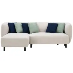 Ecksofa in Chenille Beige
