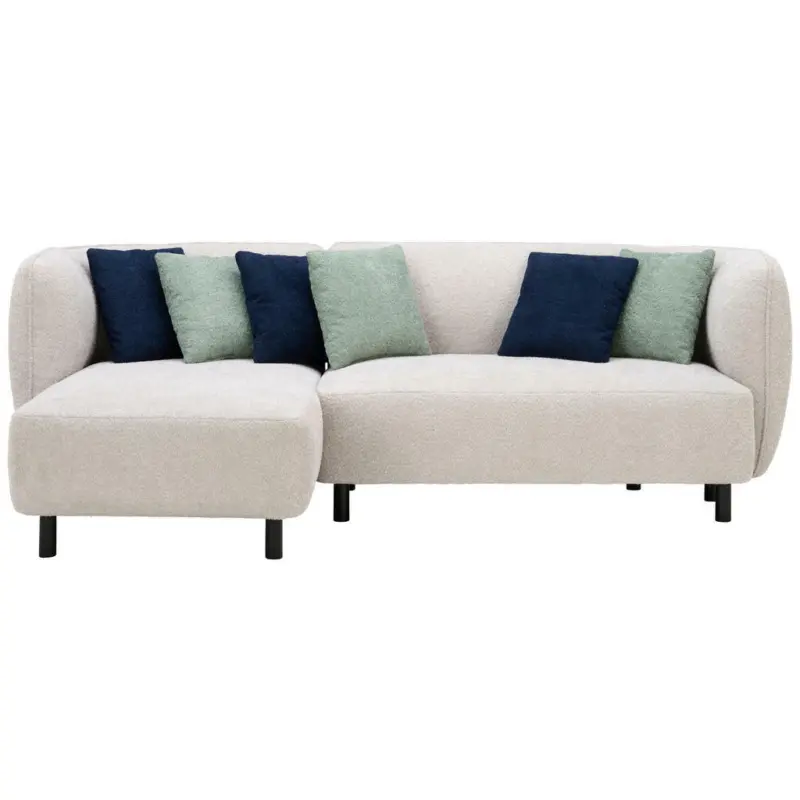 Ecksofa in Chenille Beige