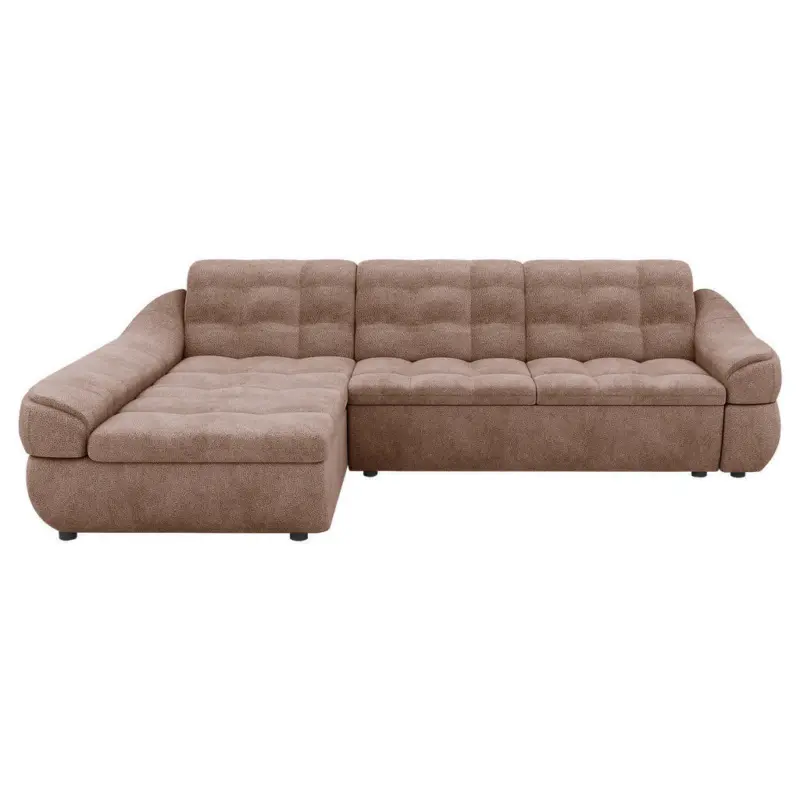 Ecksofa in Lederlook Taupe