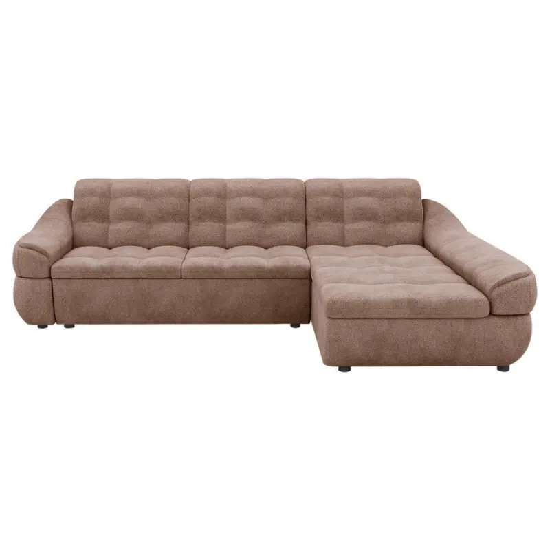 Ecksofa in Lederlook Taupe