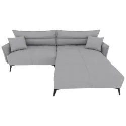 Ecksofa in Kord Hellgrau
