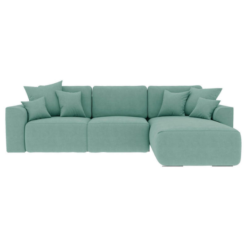 Ecksofa in Velours Mintgrün