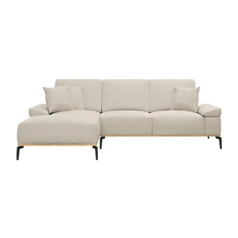 Ecksofa in Webstoff Creme