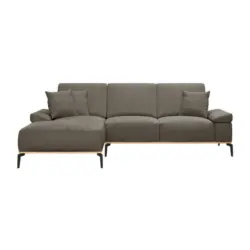 Ecksofa in Webstoff Braun
