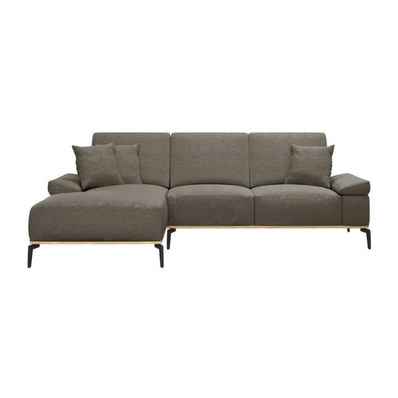 Ecksofa in Webstoff Braun