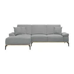 Ecksofa in Webstoff Grau
