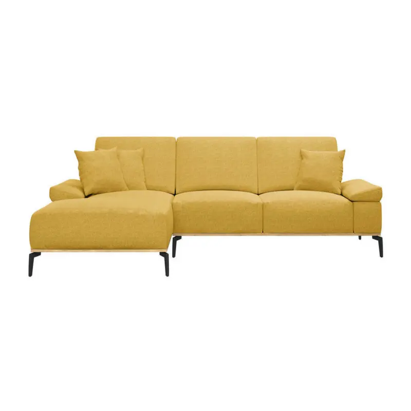 Ecksofa in Webstoff Gelb