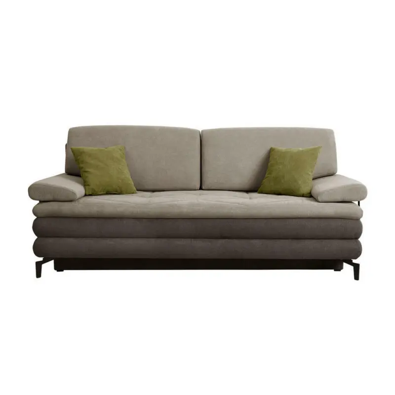 Boxspringsofa in Webstoff Dunkelbraun, Cappuccino