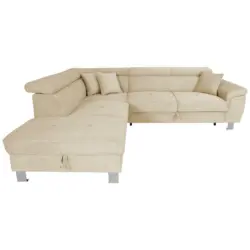 Ecksofa in Kord Creme