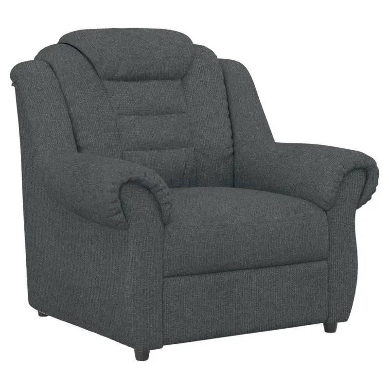 Sessel in Chenille Dunkelgrau