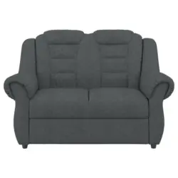 Zweisitzer-Sofa in Chenille Dunkelgrau