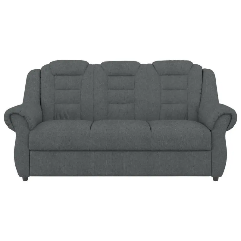 Dreisitzer-Sofa in Chenille Dunkelgrau