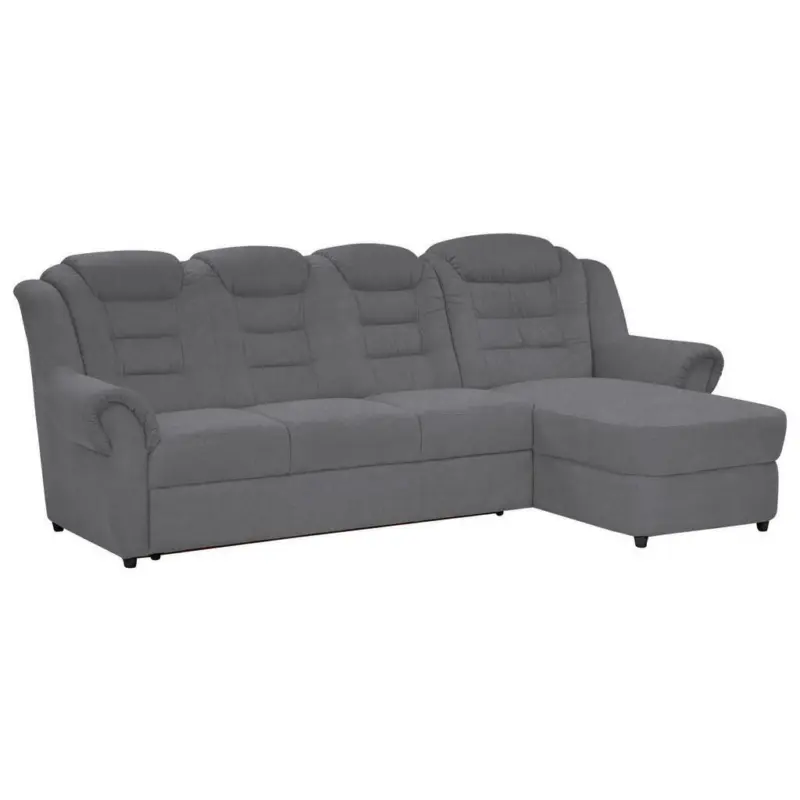 Ecksofa in Chenille Dunkelgrau