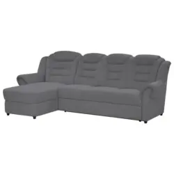 Ecksofa in Chenille Dunkelgrau