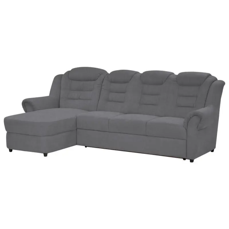 Ecksofa in Chenille Dunkelgrau