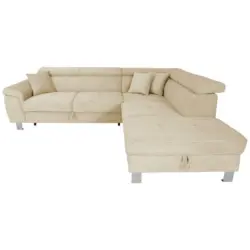 Ecksofa in Kord Creme