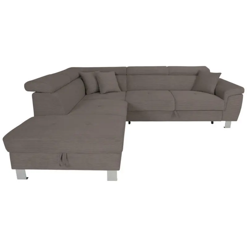 Ecksofa in Kord Anthrazit