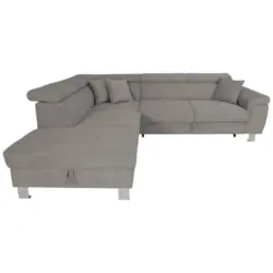 Ecksofa in Kord Dunkelgrau