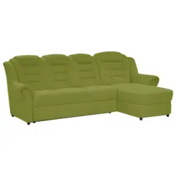 Ecksofa in Chenille Grün