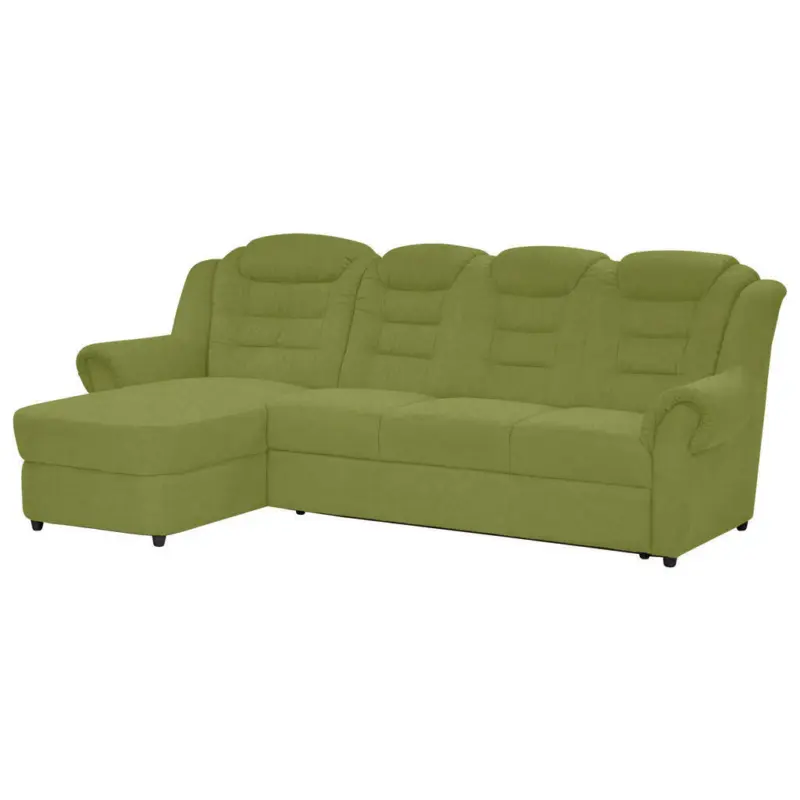 Ecksofa in Chenille Grün