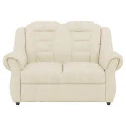 Zweisitzer-Sofa in Chenille Creme